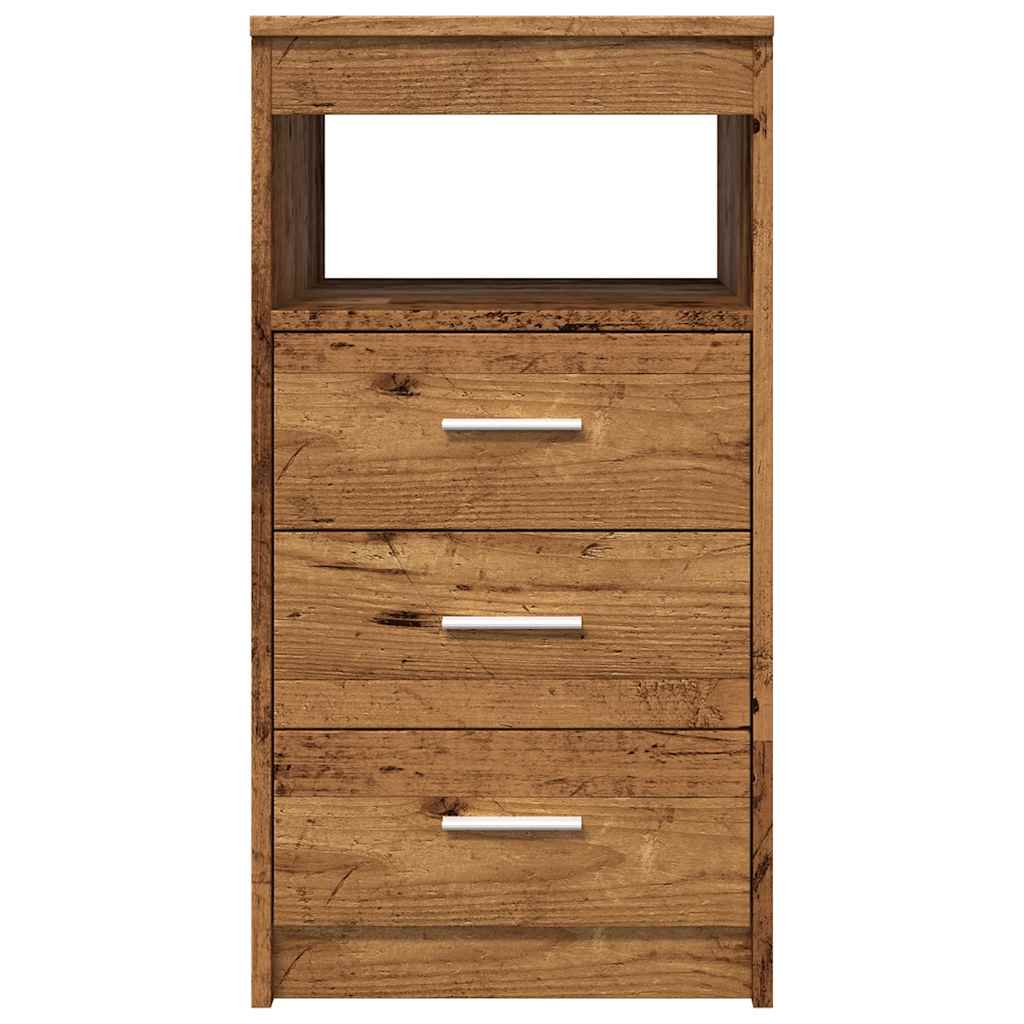 Armoire à tiroirs vieux bois 40x50x76 cm bois d'ingénierie