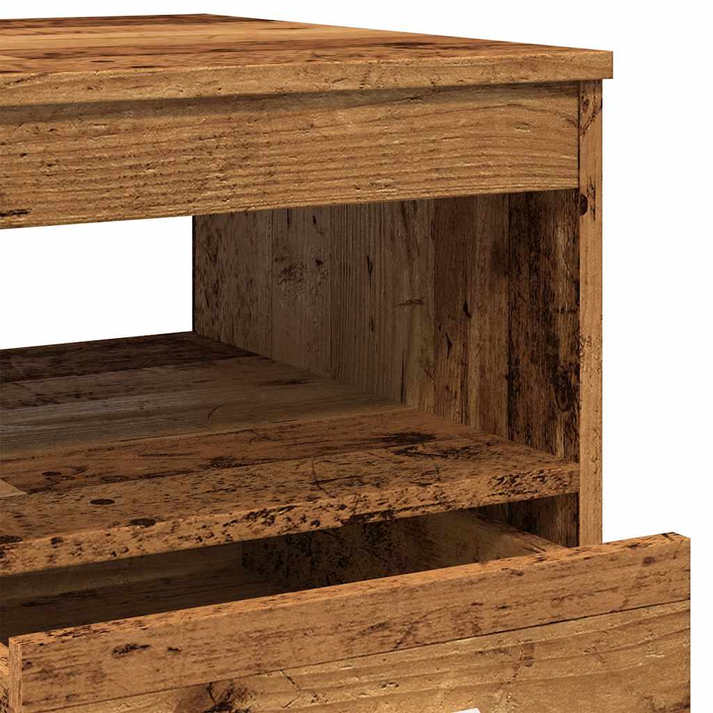 Armoire à tiroirs vieux bois 40x50x76 cm bois d'ingénierie