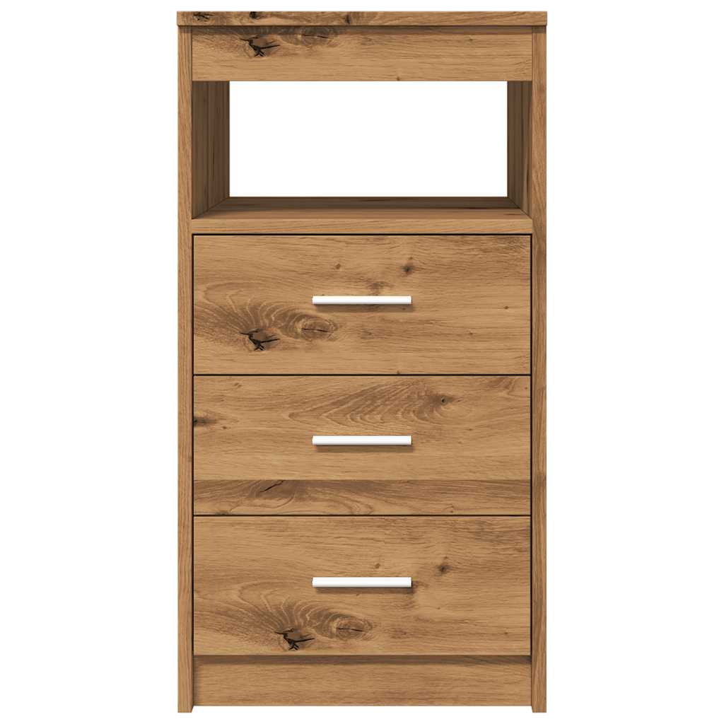 Commode chêne artisanal 40x50x76 cm bois d'ingénierie