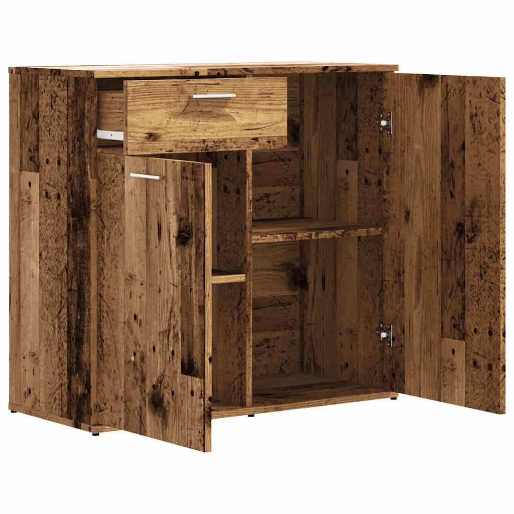 Buffet vieux bois 80x36x75 cm bois d'ingénierie - XIOS
