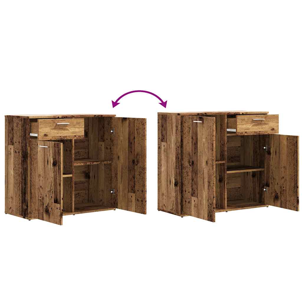 Buffet vieux bois 80x36x75 cm bois d'ingénierie - XIOS