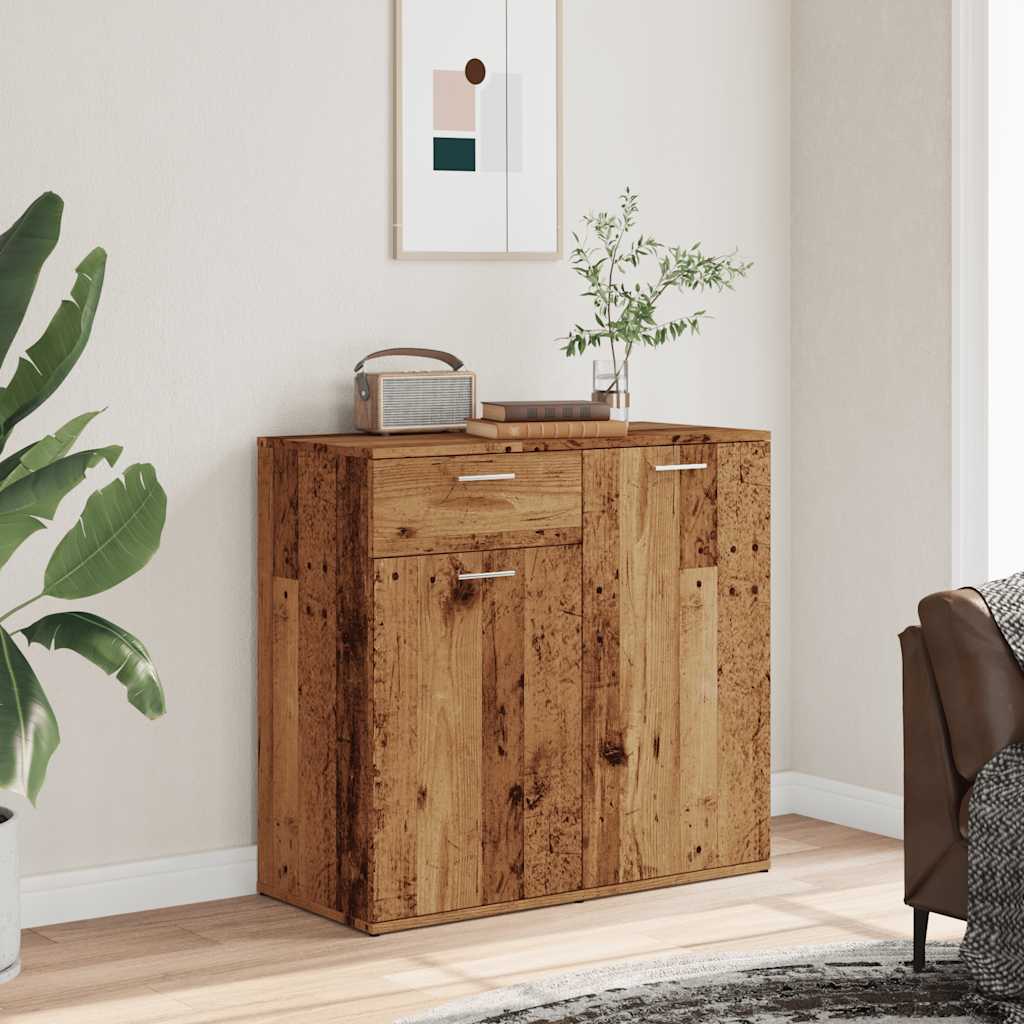 Buffet vieux bois 80x36x75 cm bois d'ingénierie - XIOS