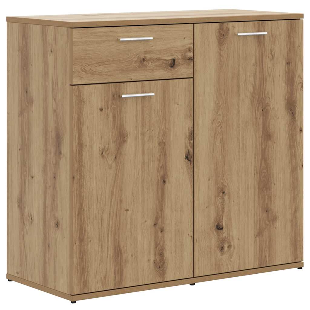 Buffet chêne artisanal 80x36x75 cm bois d'ingénierie - XIOS