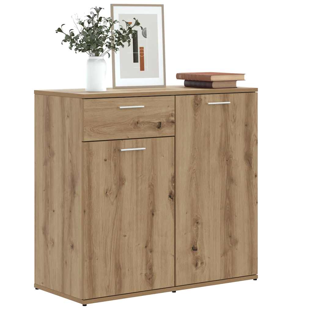 Buffet chêne artisanal 80x36x75 cm bois d'ingénierie - XIOS