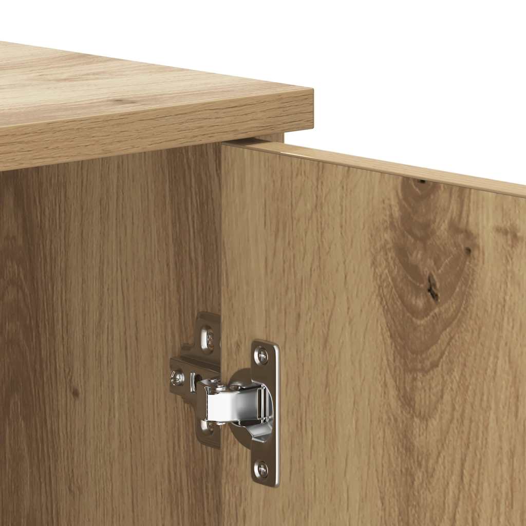 Buffet chêne artisanal 80x36x75 cm bois d'ingénierie - XIOS