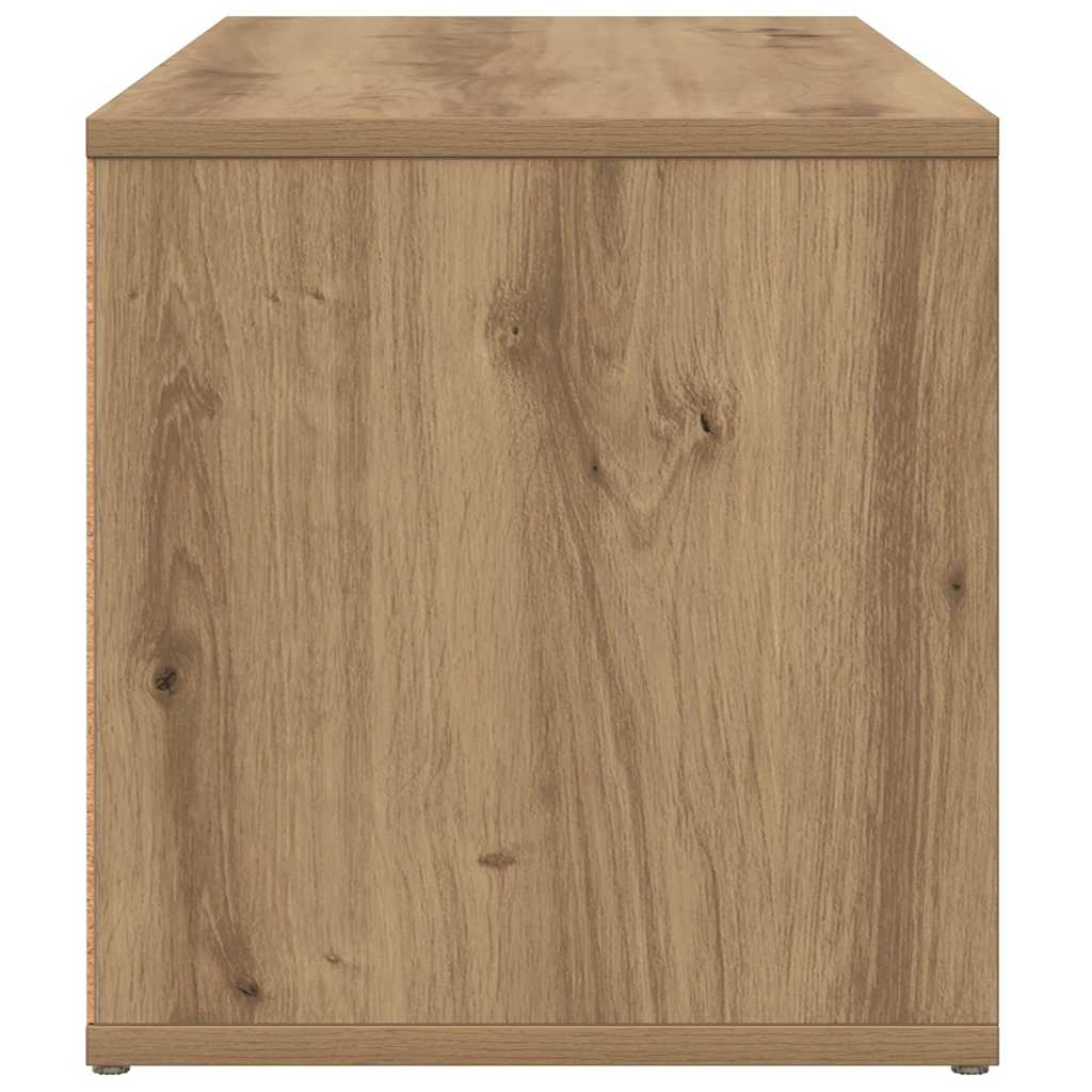 Meuble TV chêne artisanal 80x34x35,5 cm bois d'ingénierie - XIOS