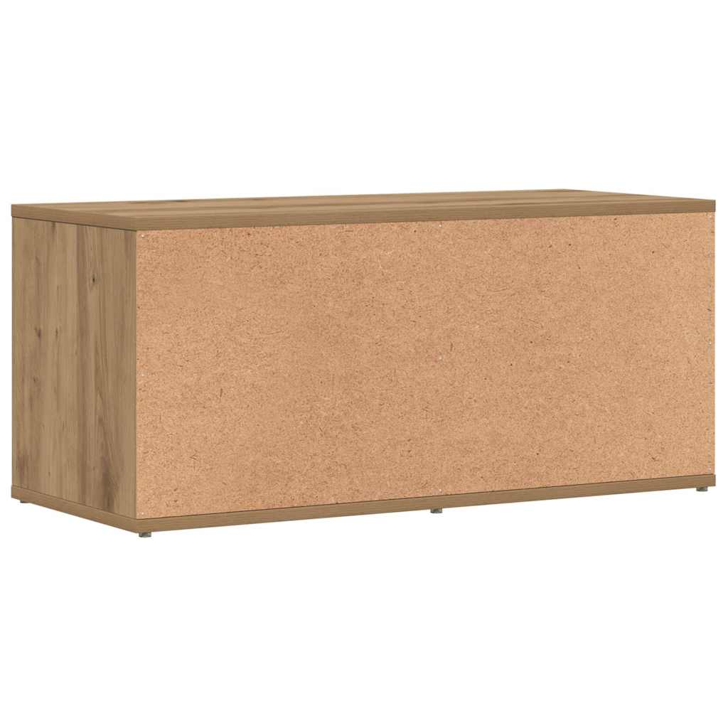 Meuble TV chêne artisanal 80x34x35,5 cm bois d'ingénierie - XIOS