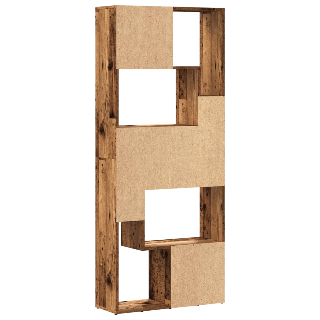 Bibliothèque vieux bois 67x24x161 cm bois d'ingénierie - XIOS