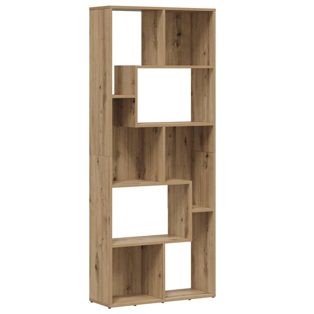 Bibliothèque chêne artisanal 67x24x161 cm bois d'ingénierie - XIOS