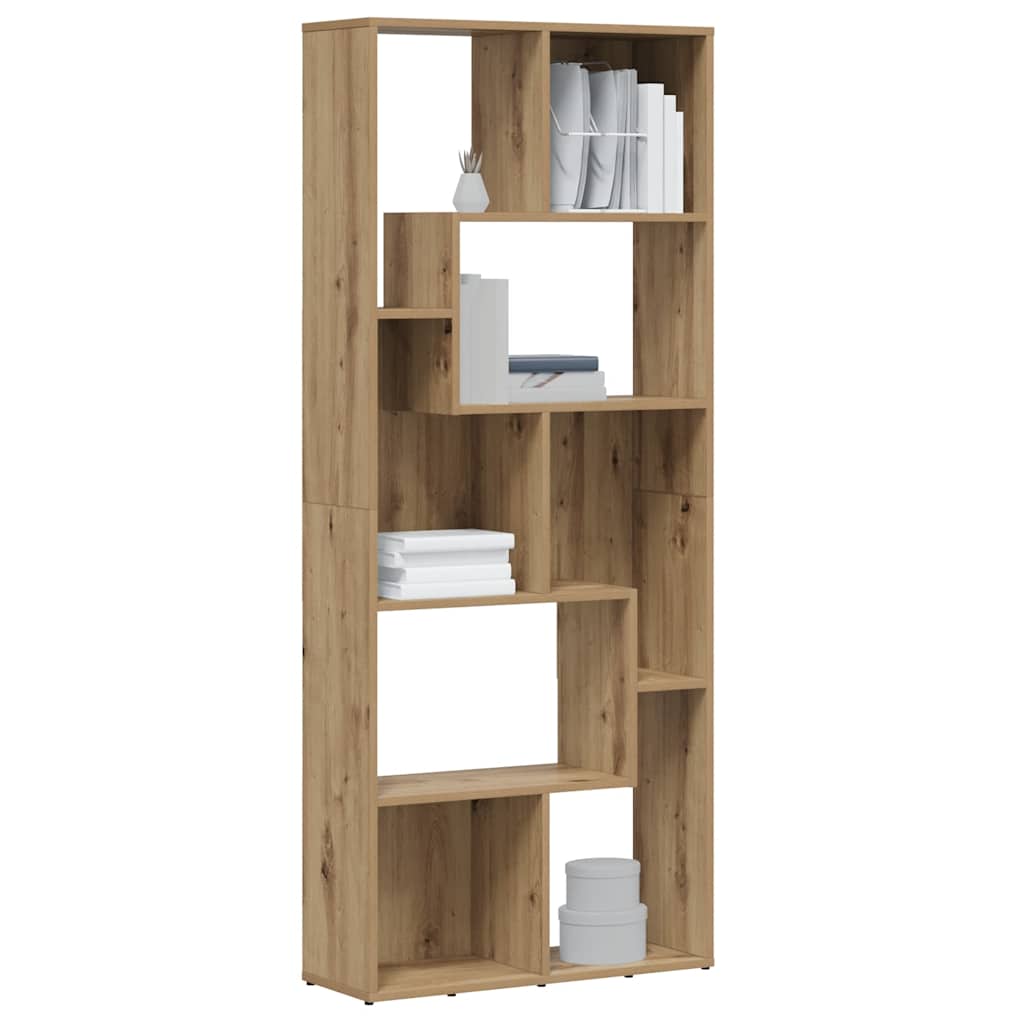 Bibliothèque chêne artisanal 67x24x161 cm bois d'ingénierie - XIOS