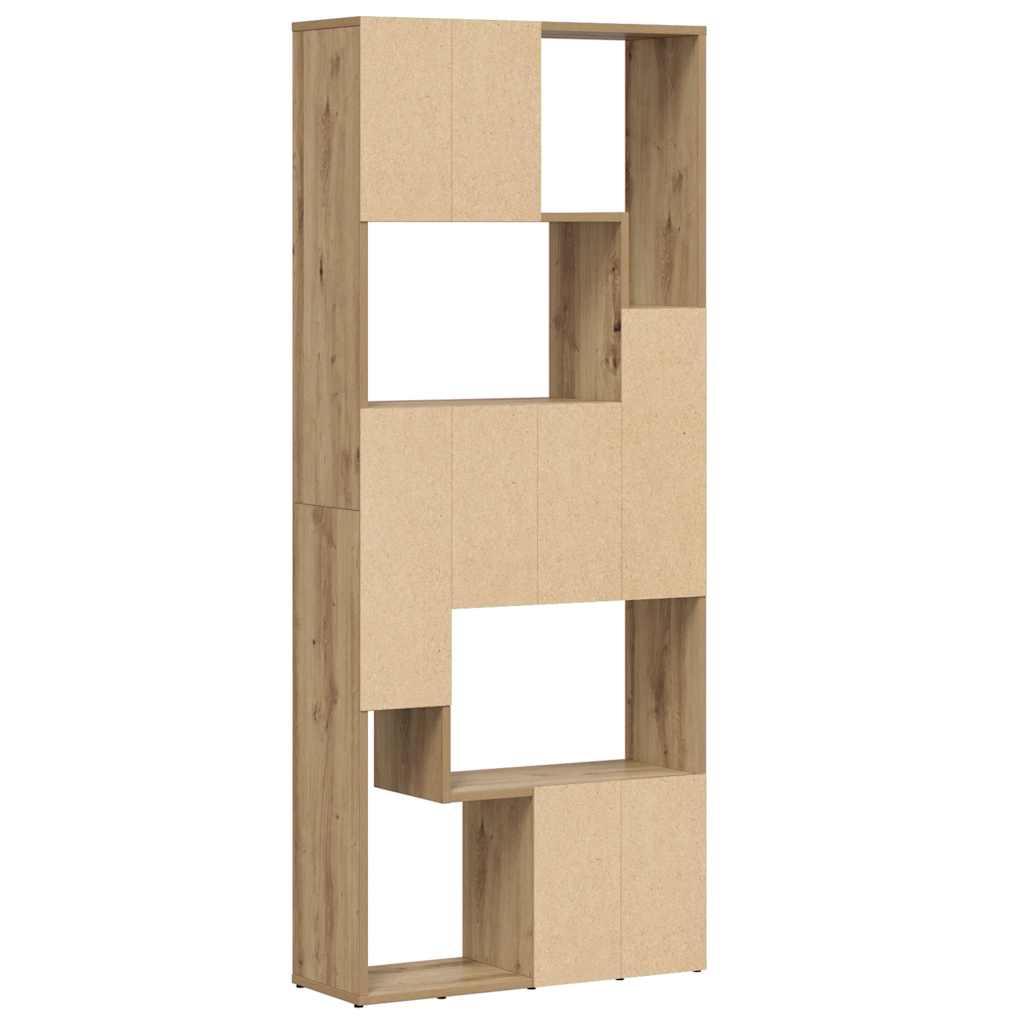 Bibliothèque chêne artisanal 67x24x161 cm bois d'ingénierie - XIOS