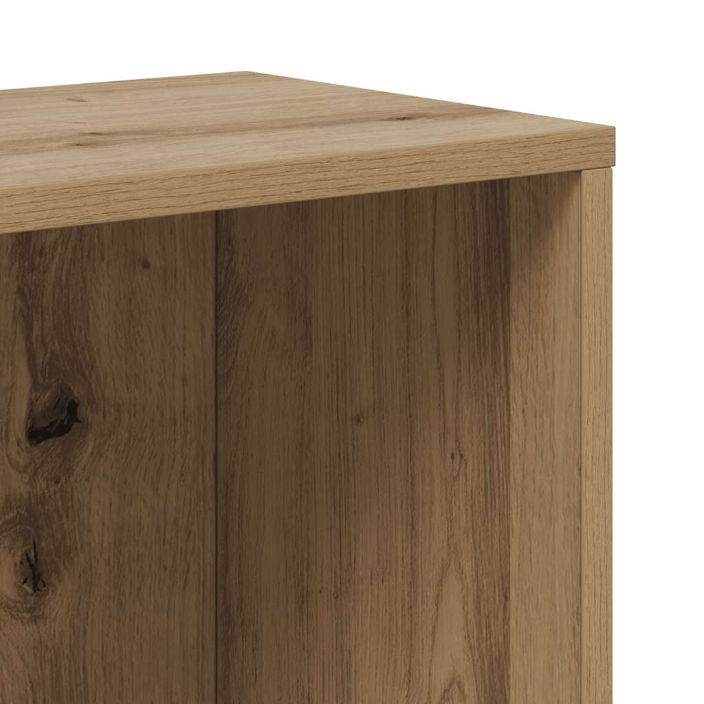 Bibliothèque chêne artisanal 67x24x161 cm bois d'ingénierie - XIOS