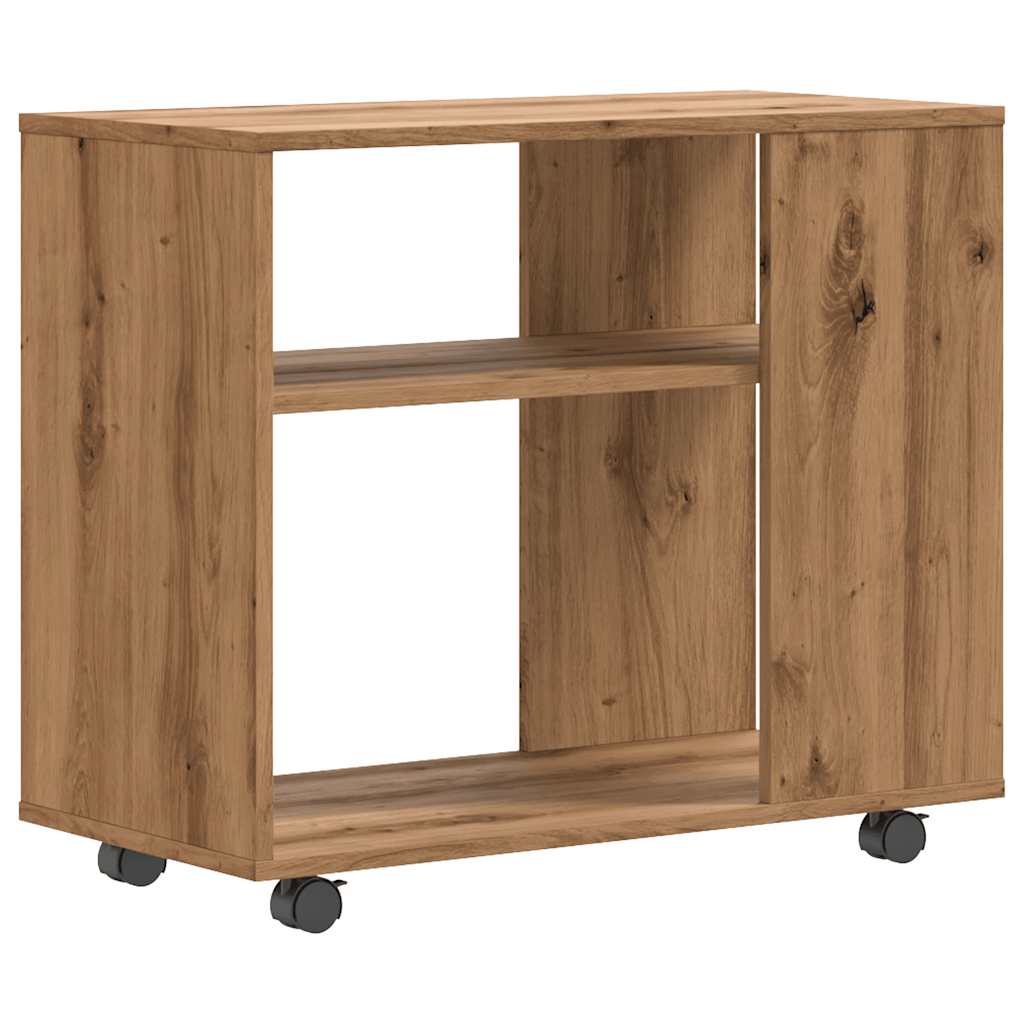 Table d'appoint chêne artisanal 70x35x55 cm bois d'ingénierie - XIOS