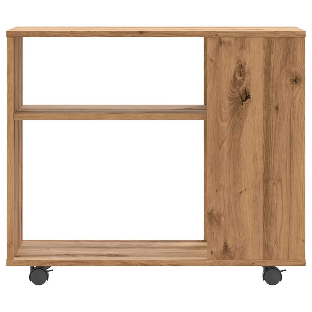Table d'appoint chêne artisanal 70x35x55 cm bois d'ingénierie - XIOS