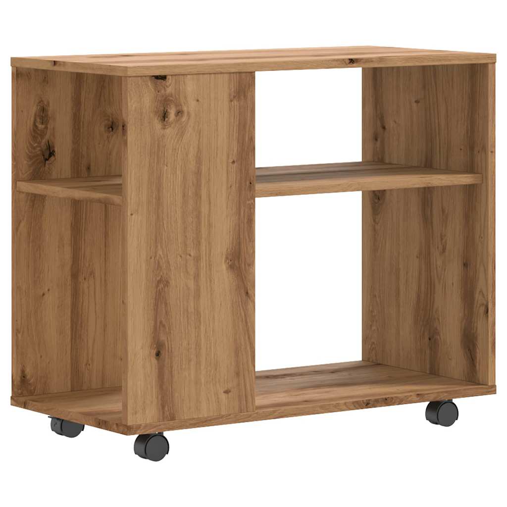 Table d'appoint chêne artisanal 70x35x55 cm bois d'ingénierie - XIOS