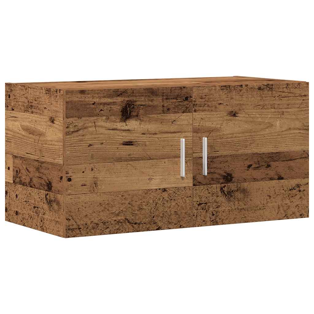 Meuble mural vieux bois 80x39x40 cm bois d'ingénierie - XIOS