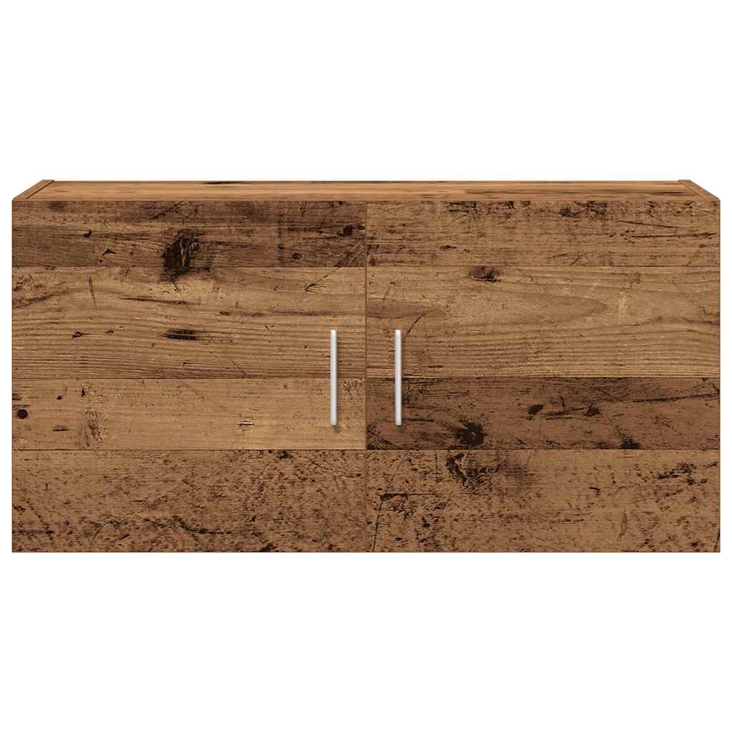Meuble mural vieux bois 80x39x40 cm bois d'ingénierie - XIOS