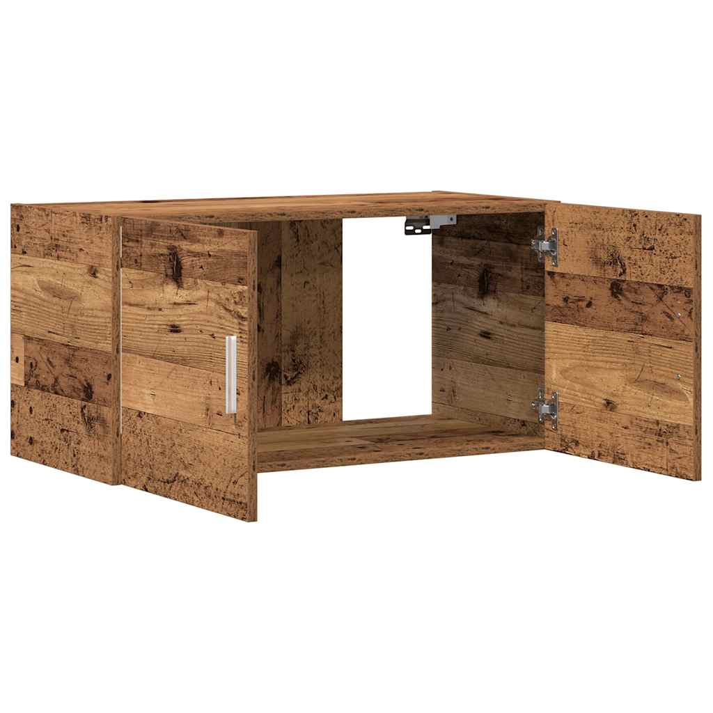 Meuble mural vieux bois 80x39x40 cm bois d'ingénierie - XIOS