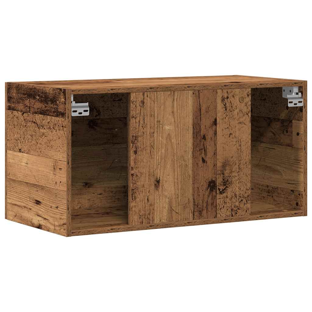 Meuble mural vieux bois 80x39x40 cm bois d'ingénierie - XIOS