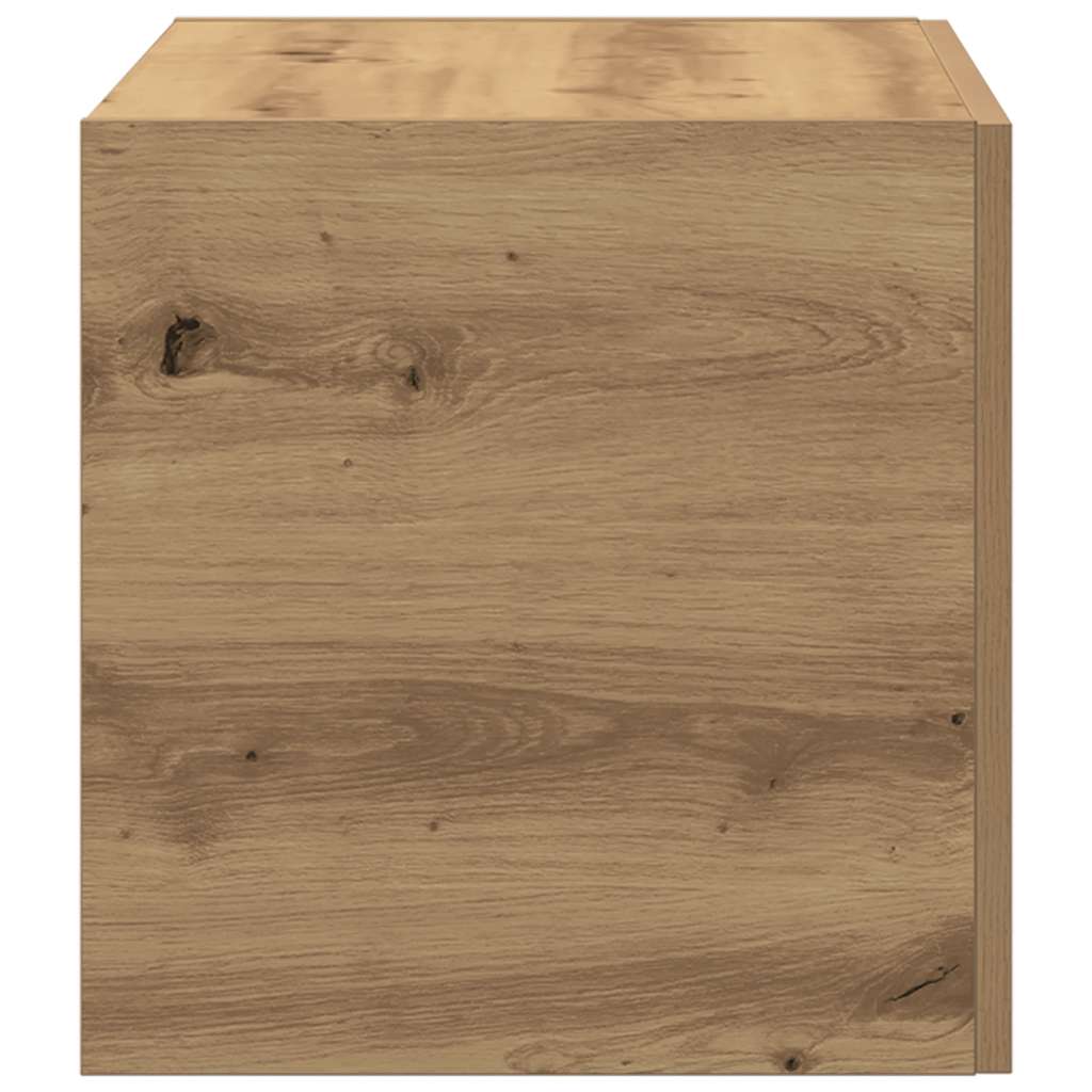 Armoire murale chêne artisanal 80x39x40 cm bois d'ingénierie