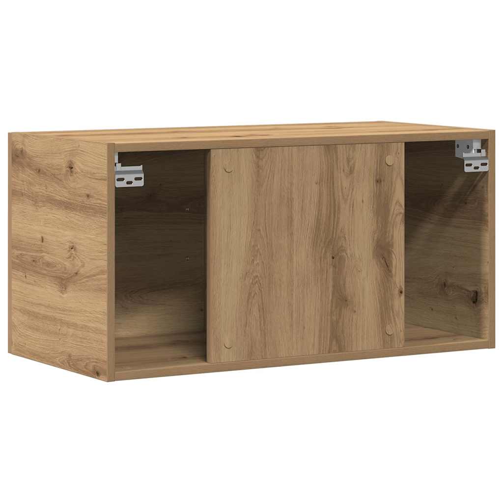 Armoire murale chêne artisanal 80x39x40 cm bois d'ingénierie
