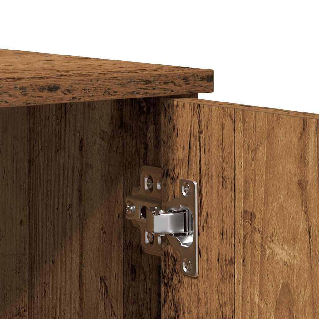 Armoire à chaussures vieux bois 80x39x178 cm bois d'ingénierie - XIOS