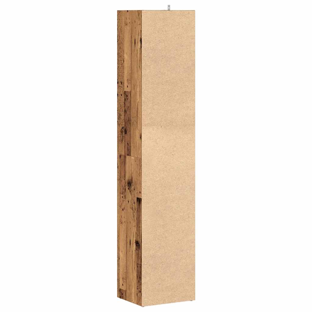 Bibliothèque vieux bois 36x30x171 cm bois d'ingénierie - XIOS