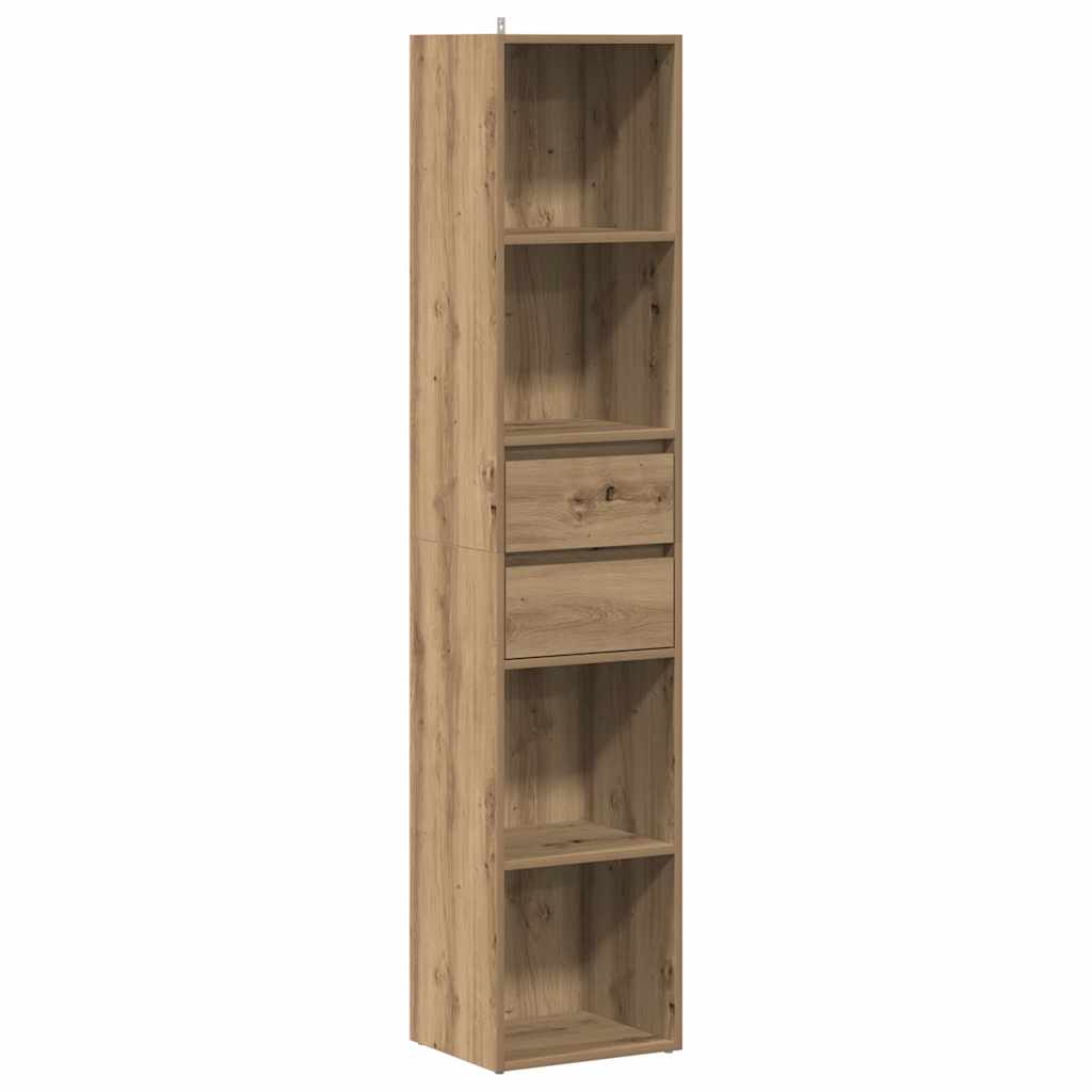 Bibliothèque chêne artisanal 36x30x171 cm bois d'ingénierie - XIOS