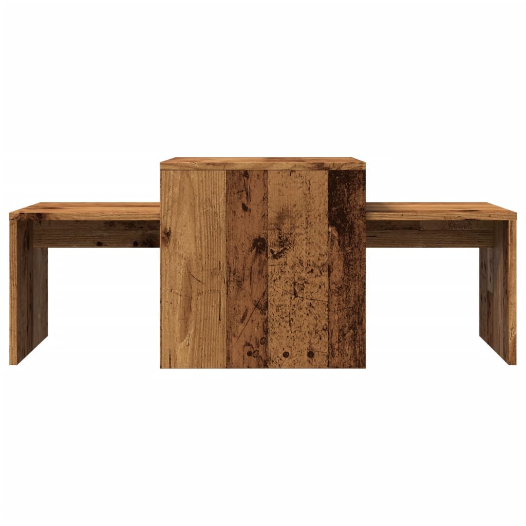Table basse vieux bois 100x48x40 cm bois d'ingénierie - XIOS