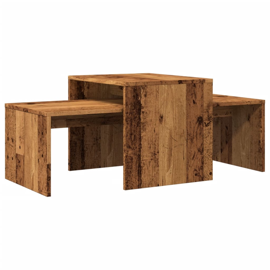 Table basse vieux bois 100x48x40 cm bois d'ingénierie - XIOS