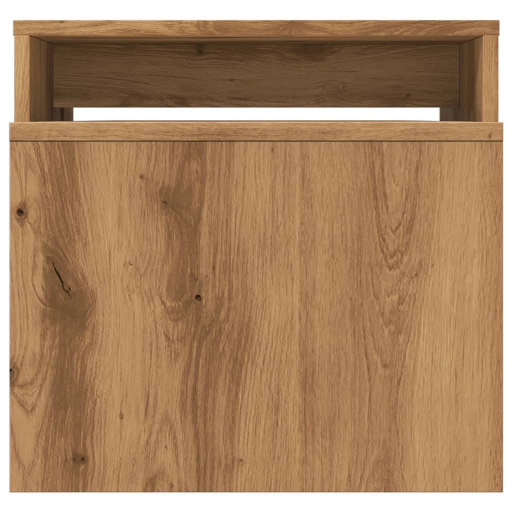 Table basse chêne artisanal 100x48x40 cm bois d'ingénierie - XIOS