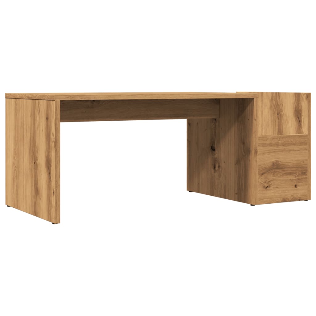Table basse chêne artisanal 90x45x35 cm bois d'ingénierie - XIOS