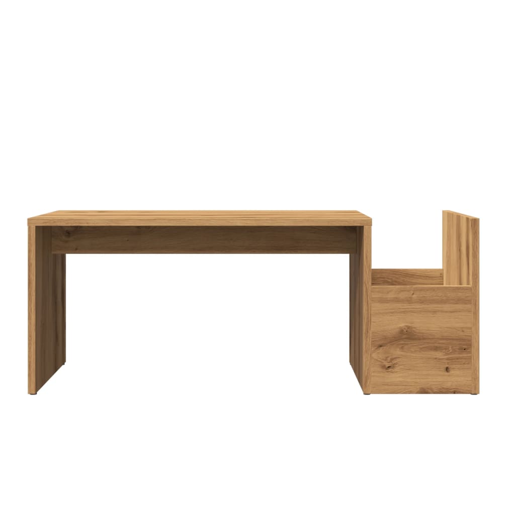 Table basse chêne artisanal 90x45x35 cm bois d'ingénierie - XIOS