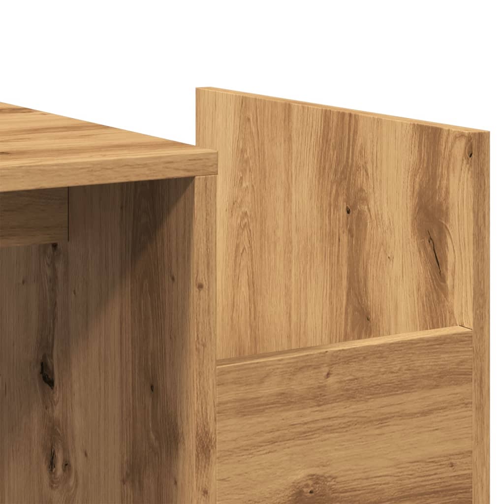 Table basse chêne artisanal 90x45x35 cm bois d'ingénierie - XIOS