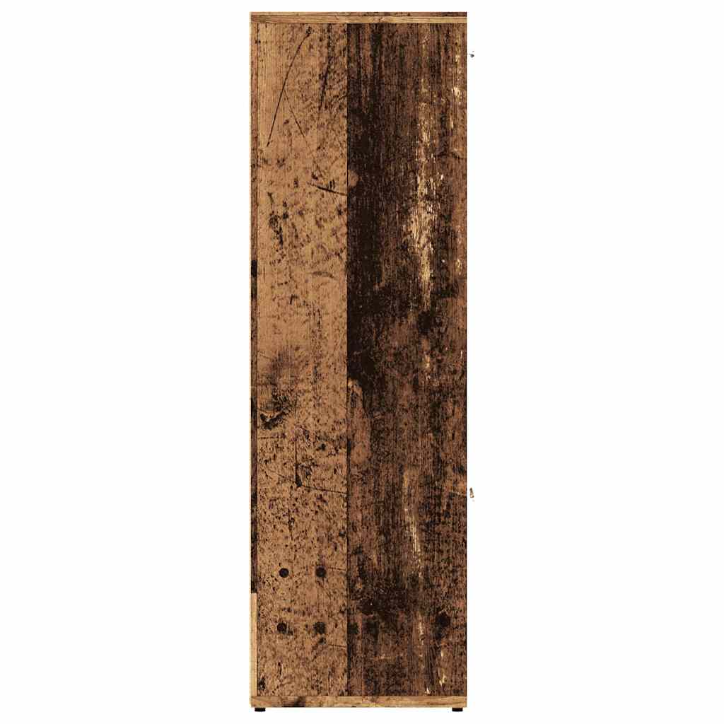 Bibliothèque vieux bois 90x28x90 cm bois d'ingénierie - XIOS