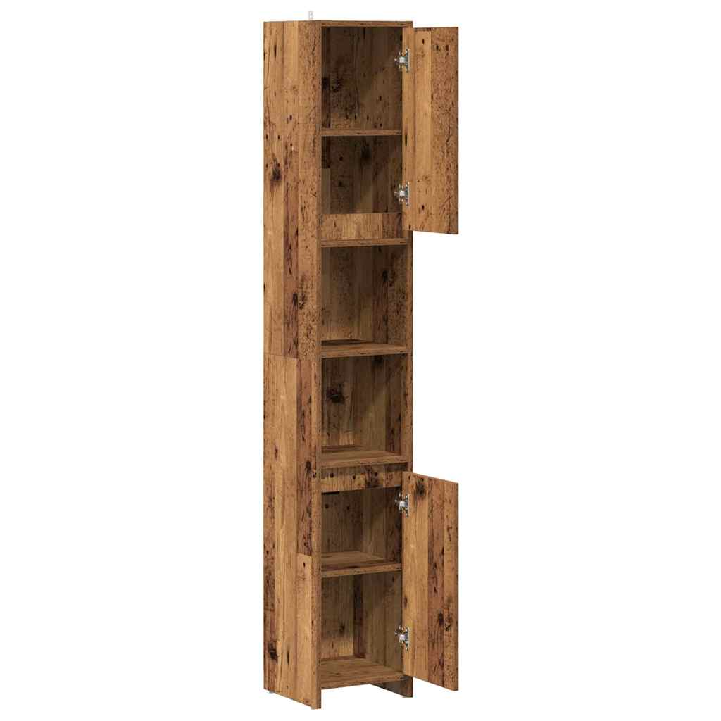 Armoire salle de bain vieux bois 30x30x183,5 cm bois ingénierie Ensembles de mobilier pour salles de bains vidaXL