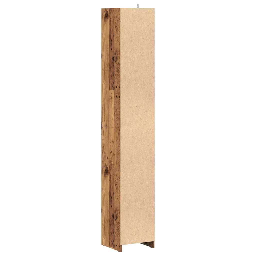 Armoire salle de bain vieux bois 30x30x183,5 cm bois ingénierie Ensembles de mobilier pour salles de bains vidaXL