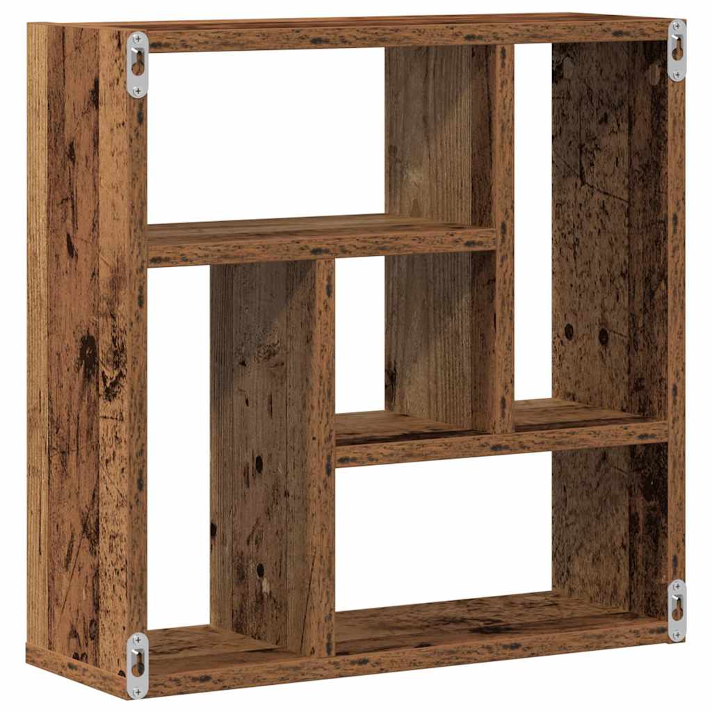 Étagère murale vieux bois 45x16x45 cm bois d'ingénierie - XIOS