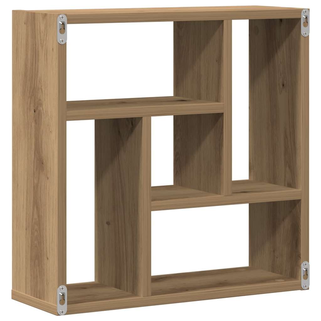 Étagère murale chêne artisanal 45x16x45 cm bois d'ingénierie