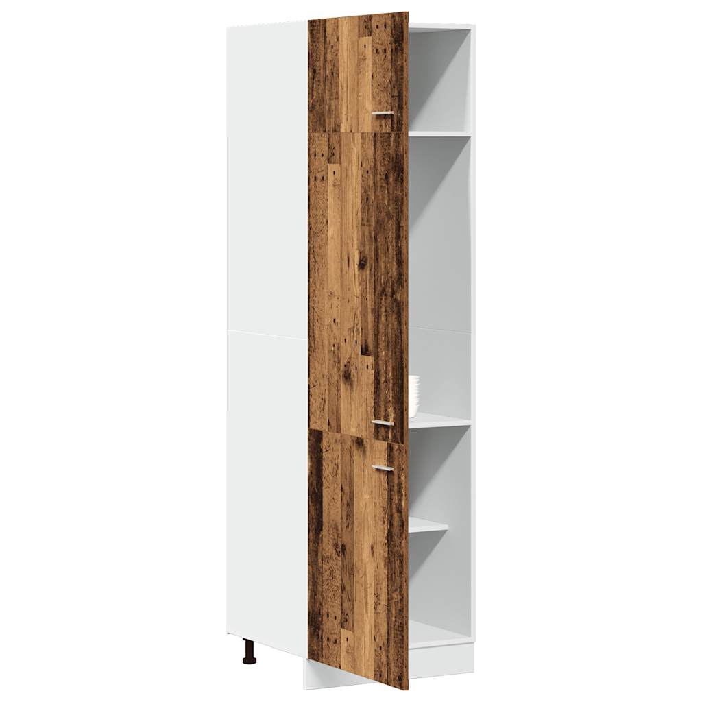 Armoire réfrigérée "Lyon" Bois ancien 60 x 57 x 207 cm Bois d'ingénierie - XIOS