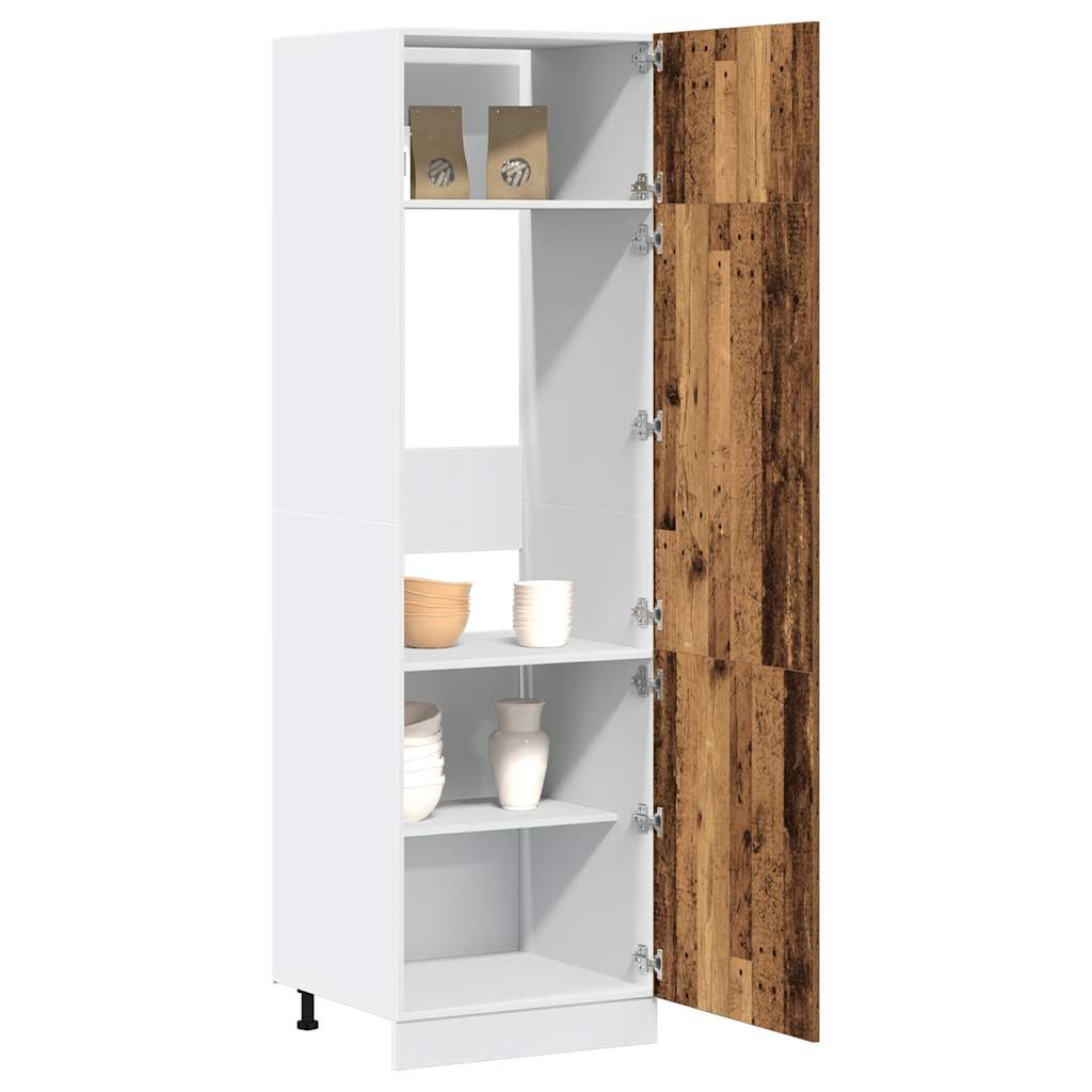 Armoire réfrigérée "Lyon" Bois ancien 60 x 57 x 207 cm Bois d'ingénierie - XIOS
