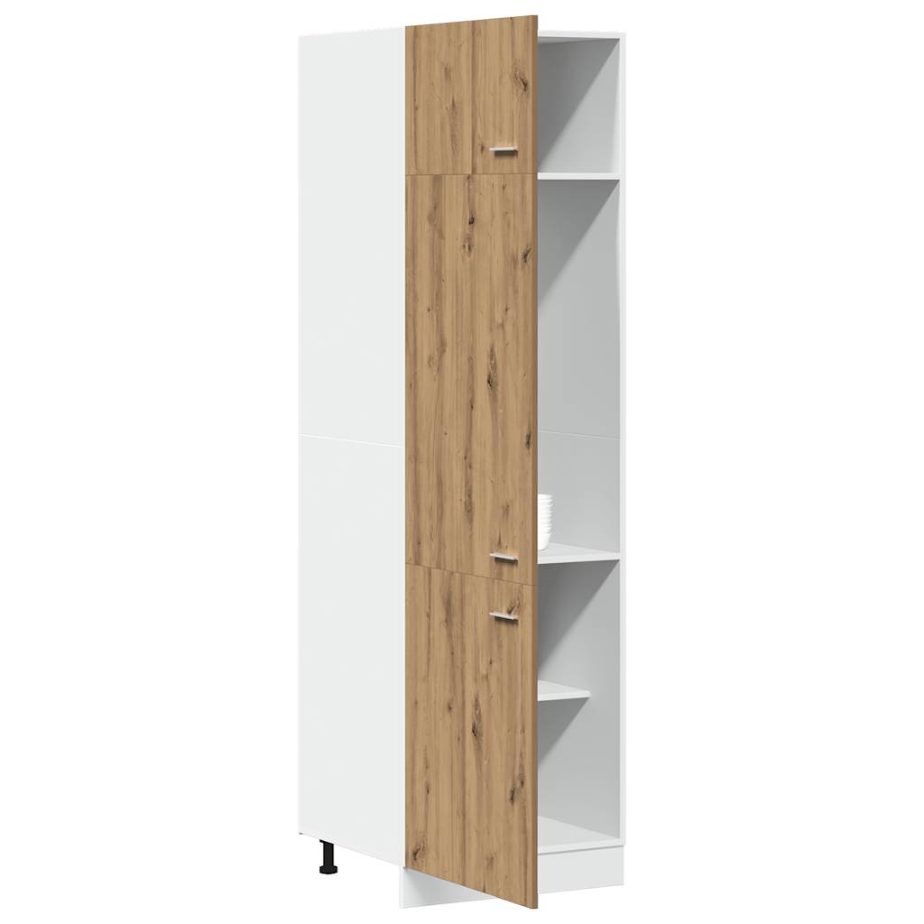 Armoire réfrigérée "Lyon" Chêne artisanal 60 x 57 x 207 cm Bois d'ingénierie - XIOS