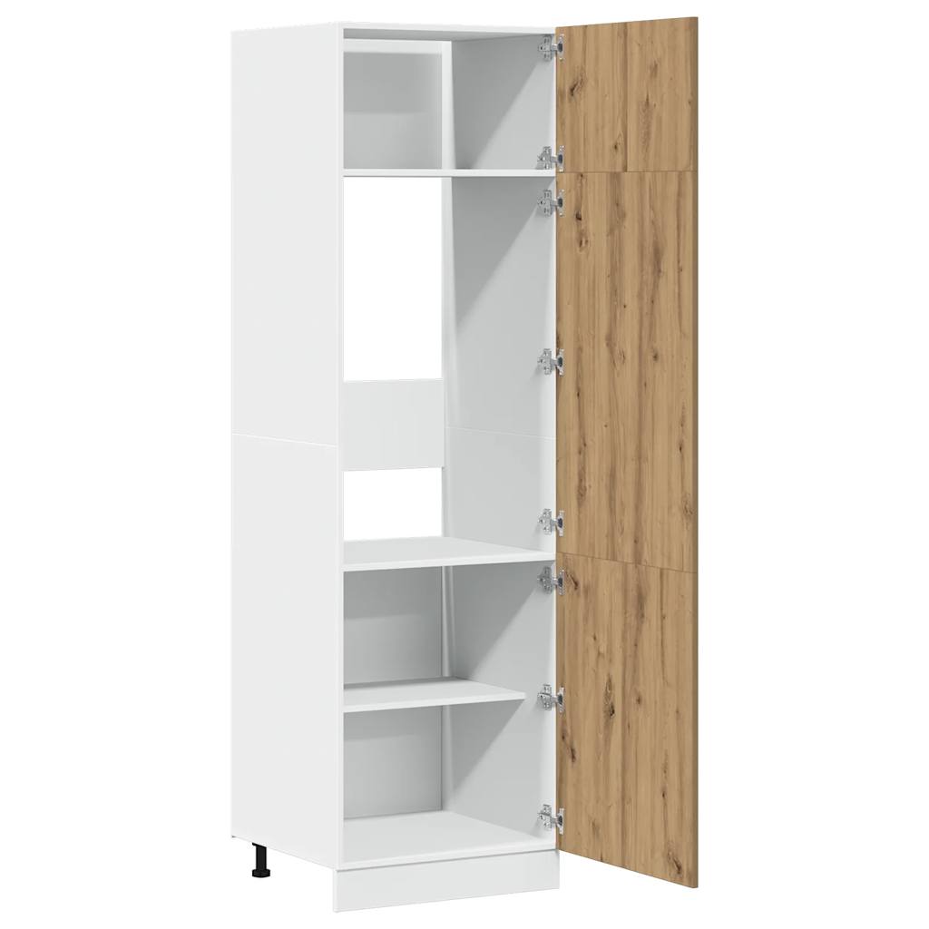 Armoire réfrigérée "Lyon" Chêne artisanal 60 x 57 x 207 cm Bois d'ingénierie - XIOS
