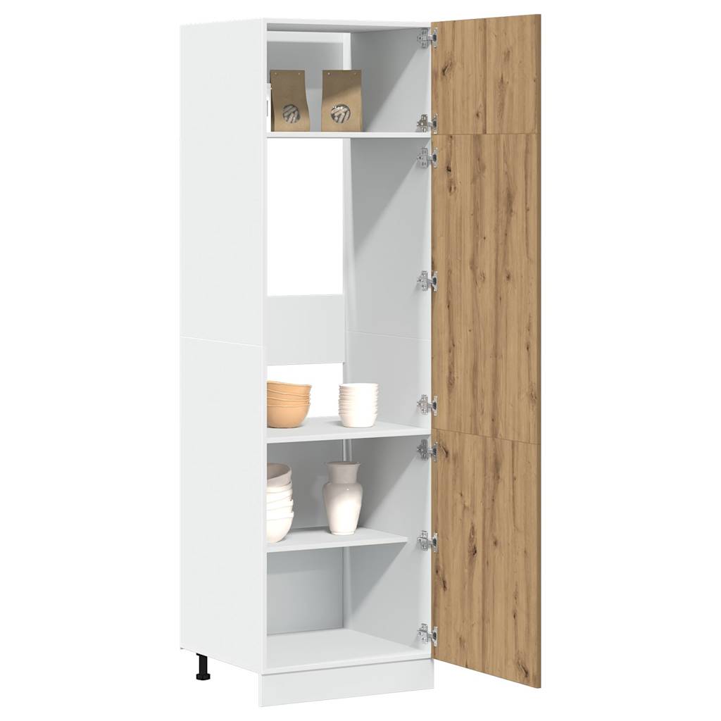 Armoire réfrigérée "Lyon" Chêne artisanal 60 x 57 x 207 cm Bois d'ingénierie - XIOS