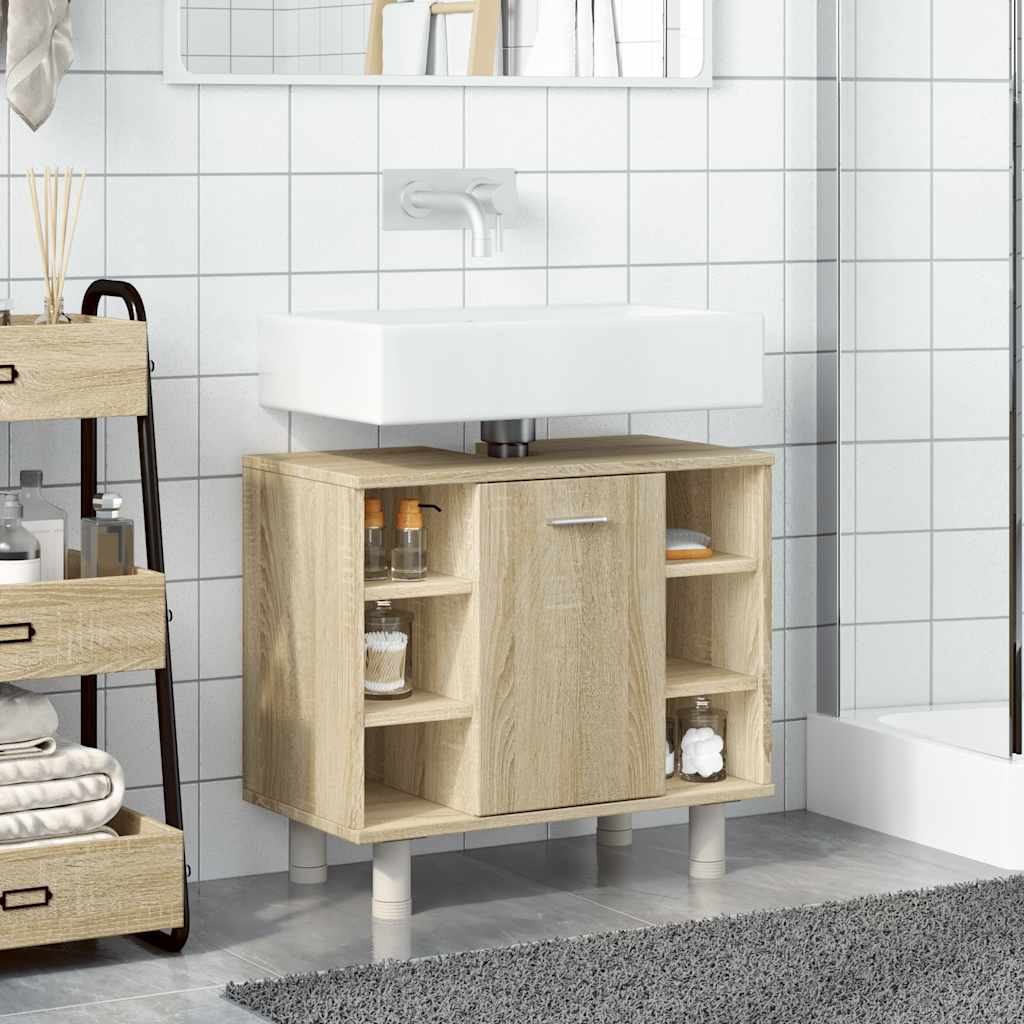 Armoire de salle de bain Chêne sonoma 60x32x53,5 cm Aggloméré Ensembles de mobilier pour salles de bains vidaXL