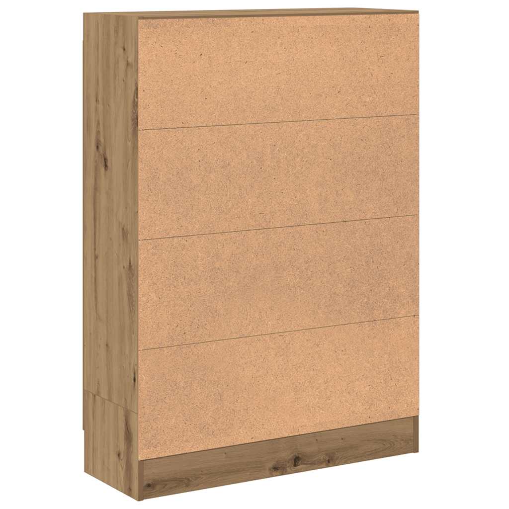 Bibliothèque chêne artisanal 82,5x30,5x115 cm bois d'ingénierie - XIOS