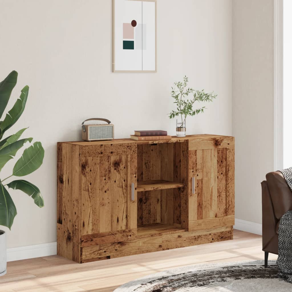 Buffet vieux bois 120x30,5x70 cm bois d'ingénierie - XIOS