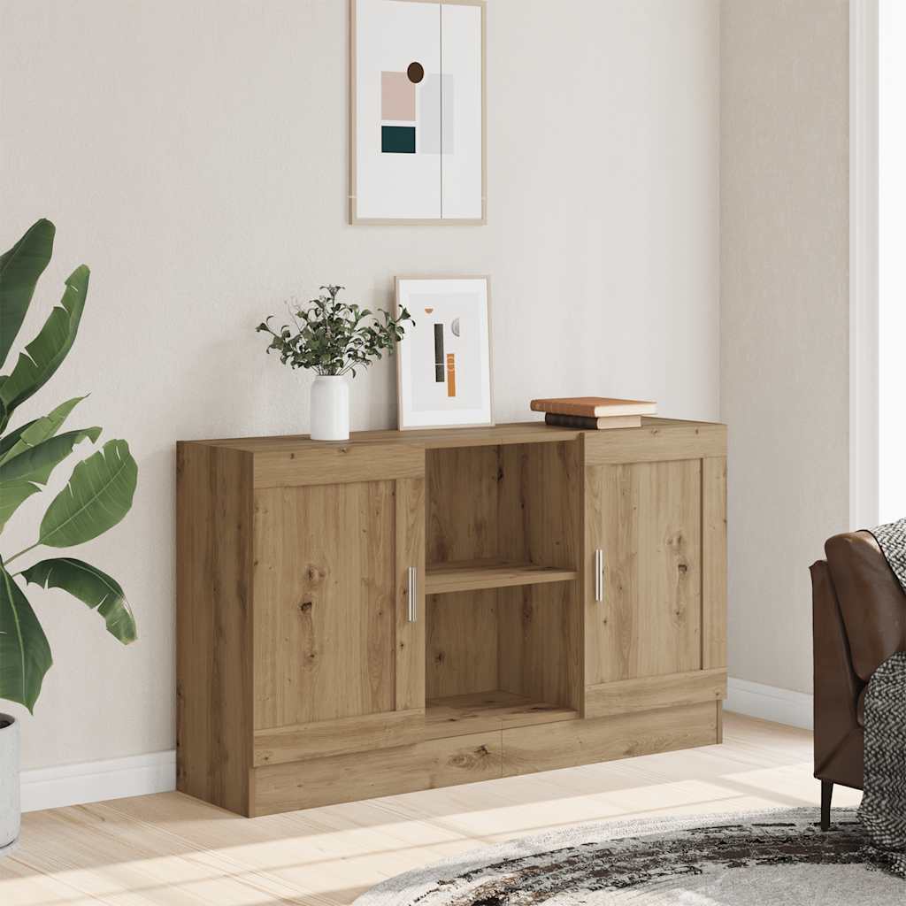 Buffet chêne artisanal 120x30,5x70 cm bois d'ingénierie - XIOS