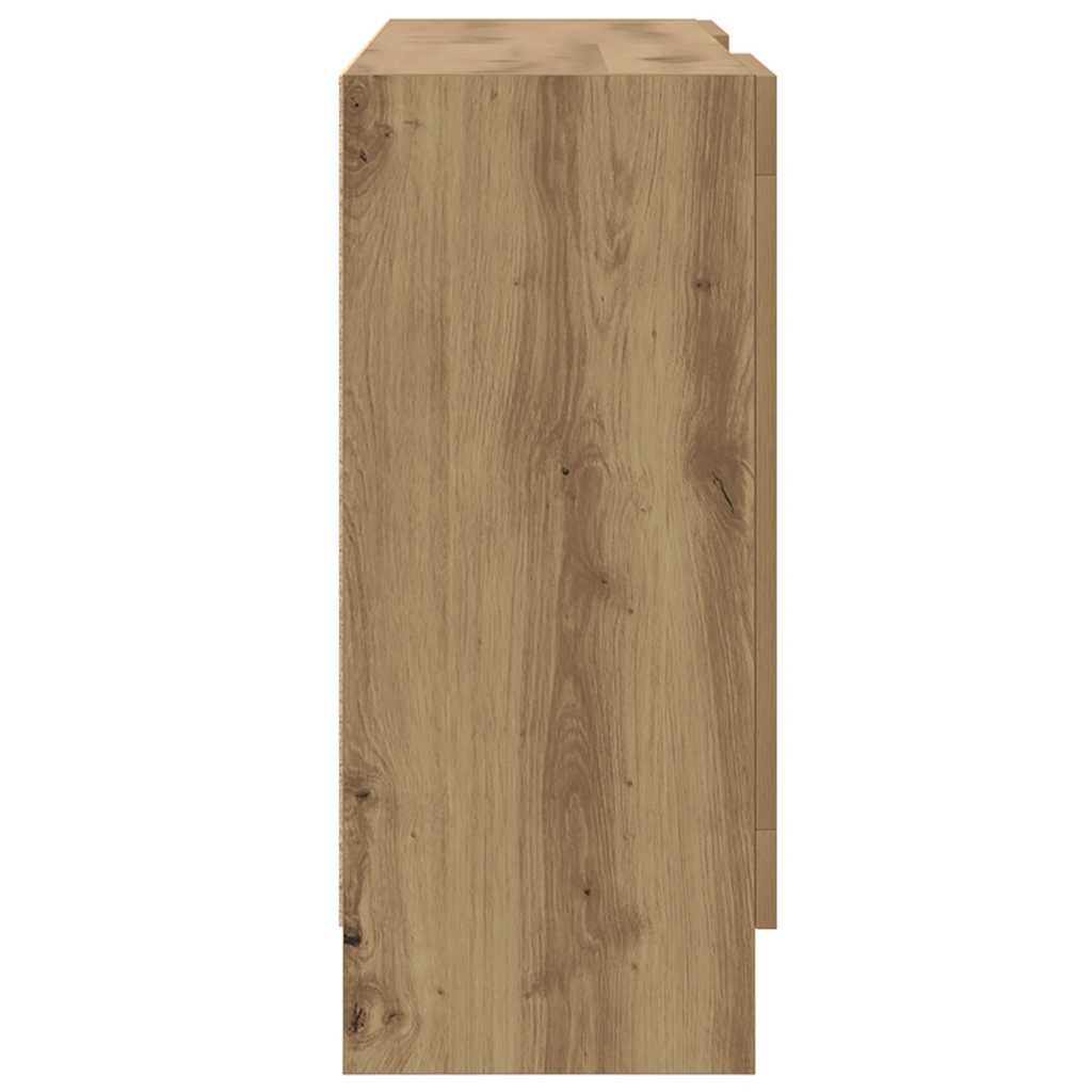 Buffet chêne artisanal 120x30,5x70 cm bois d'ingénierie - XIOS