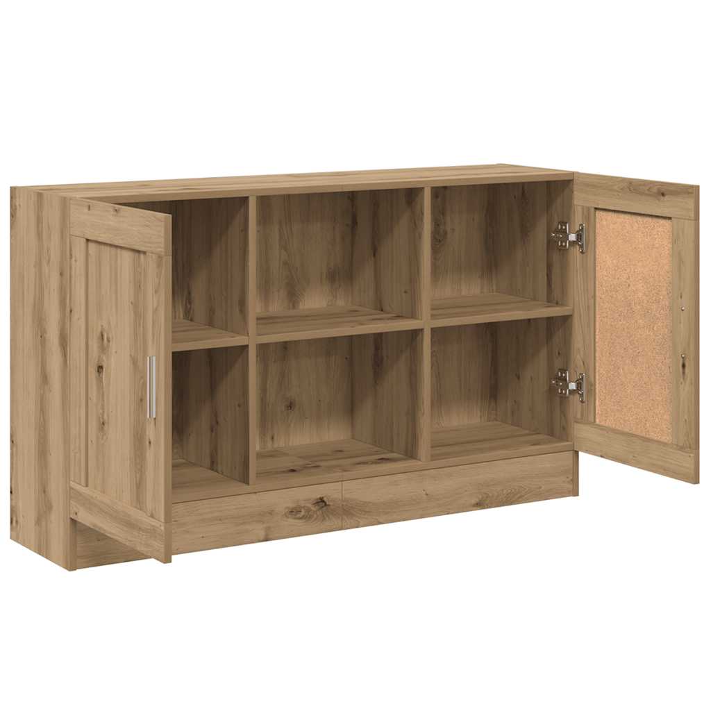 Buffet chêne artisanal 120x30,5x70 cm bois d'ingénierie - XIOS